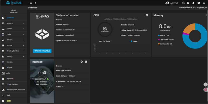 free NAS 配置 free NAS 配置